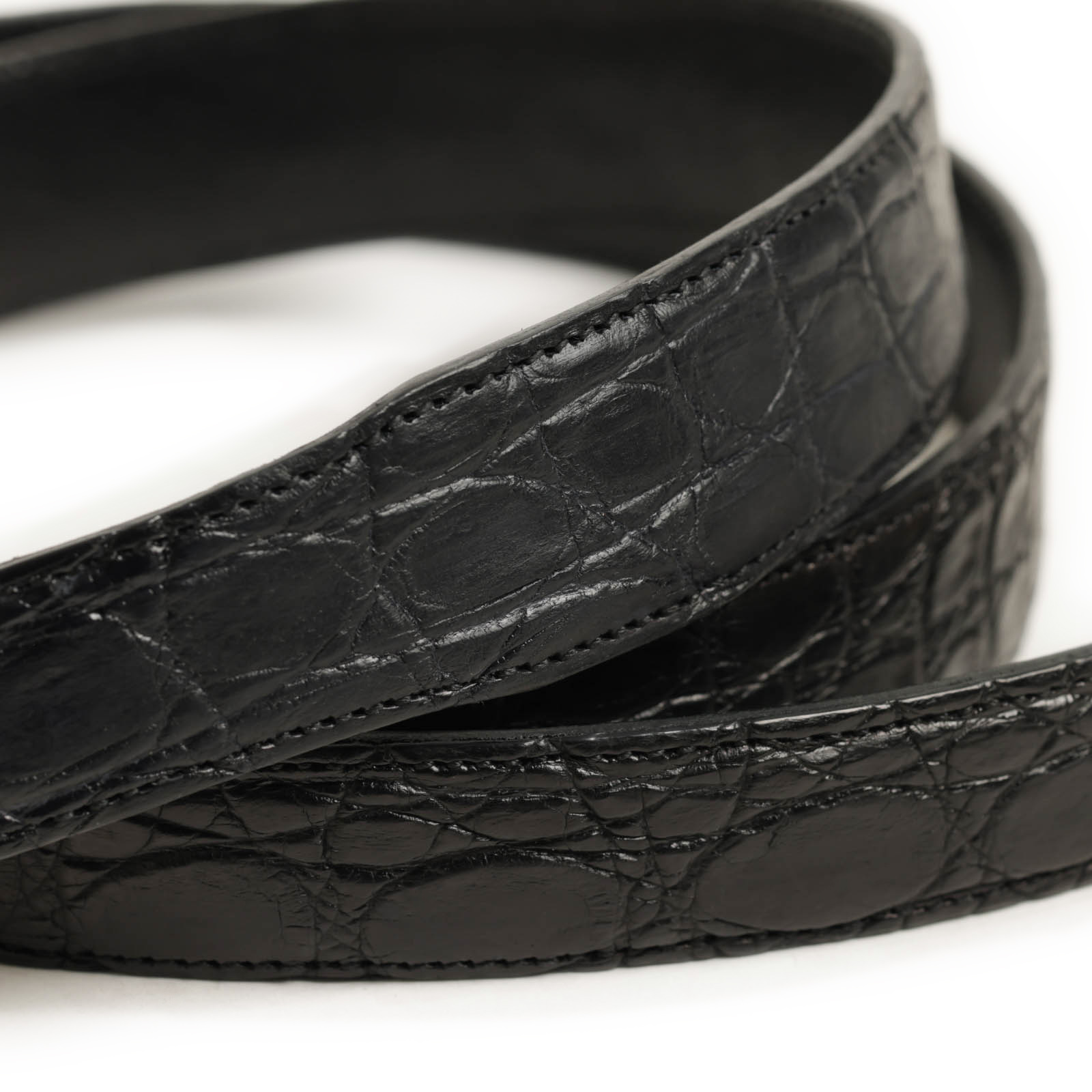 干場着用クロコダイルブラックレザーベルト ファッションディレクター干場義雅氏別注】【MINIMAL WARDROBE・AMAN